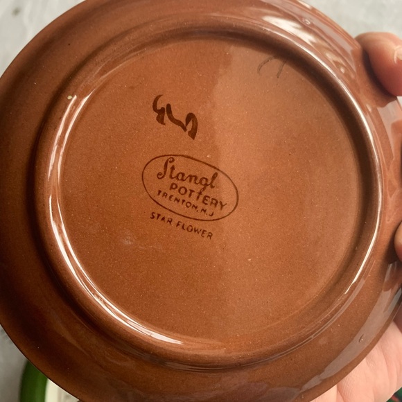 VTG Stangl Pottery set of 4 saucers collectible MCM floral Made in USA - Picture 7 of 13